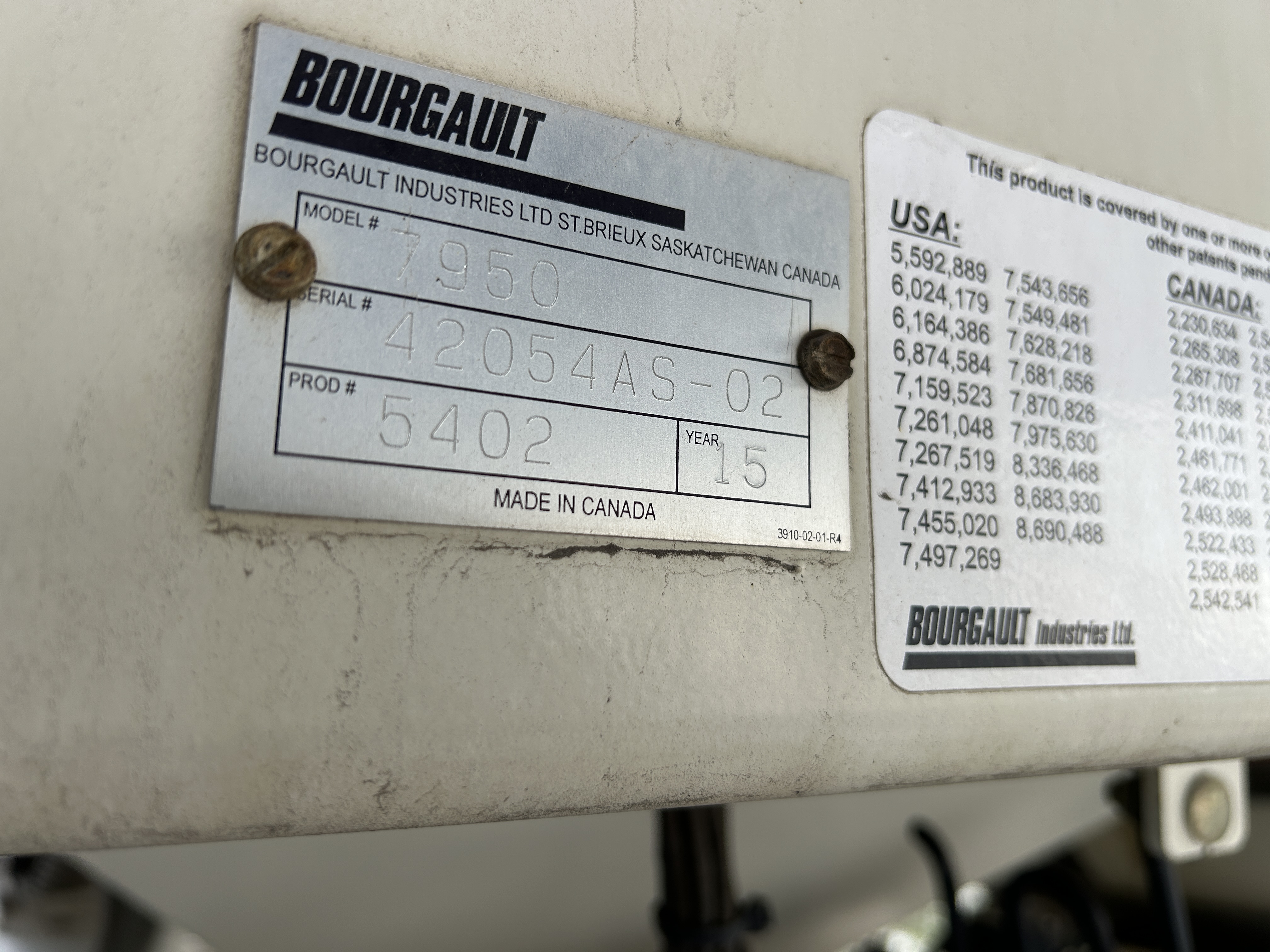 2015 Bourgault 7950 ASC Air Tank/Cart