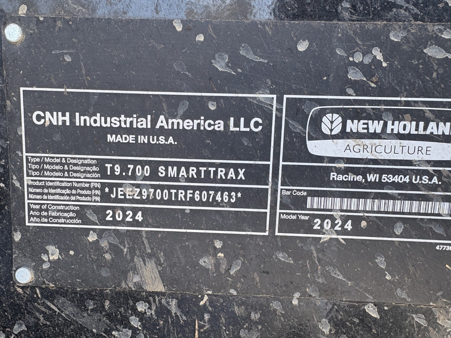 2024 New Holland T9.700 Tractor Rubber Track