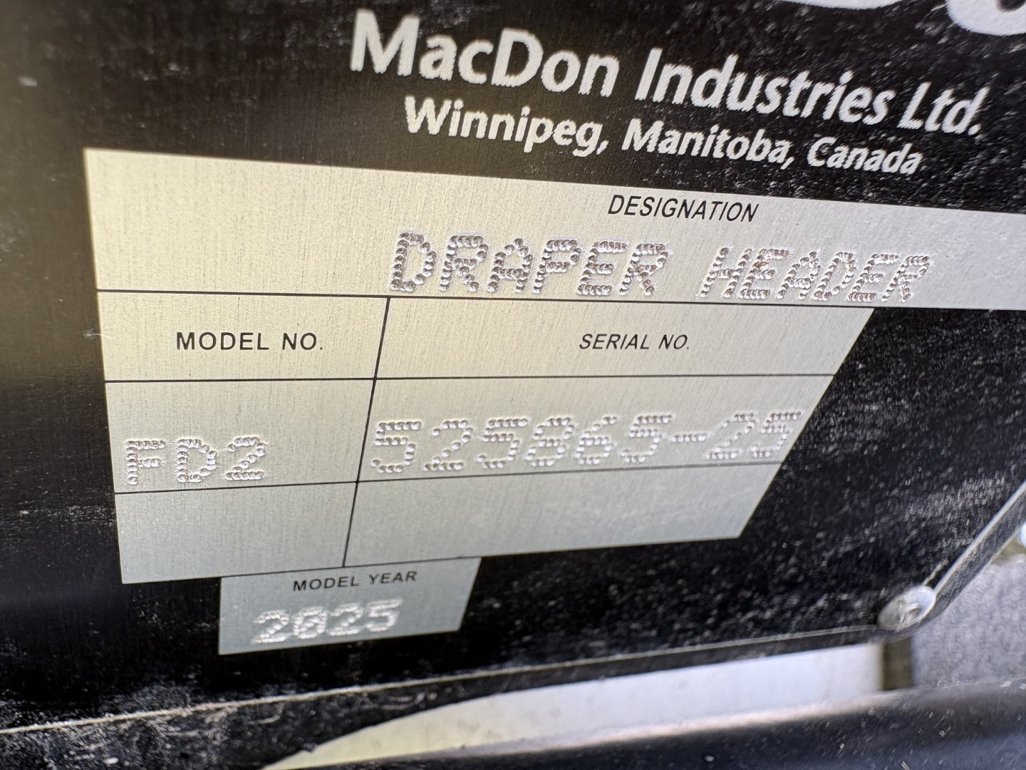 2025 MacDon FD240 Header Draper Flex