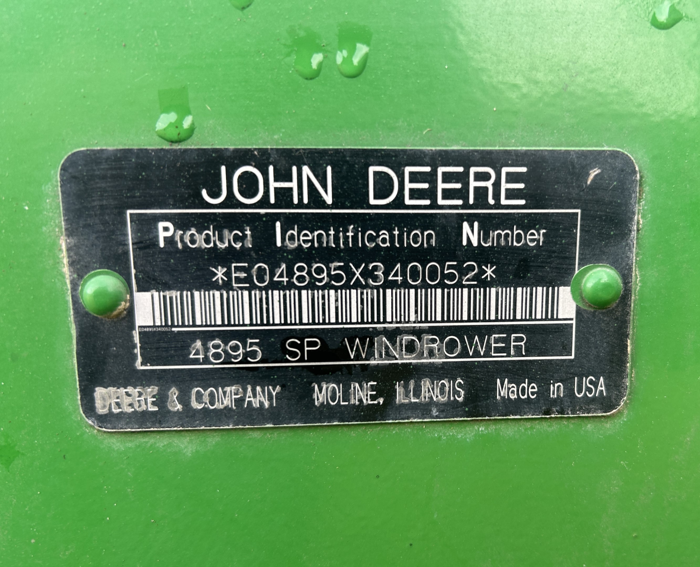 2008 John Deere 4895 Windrower