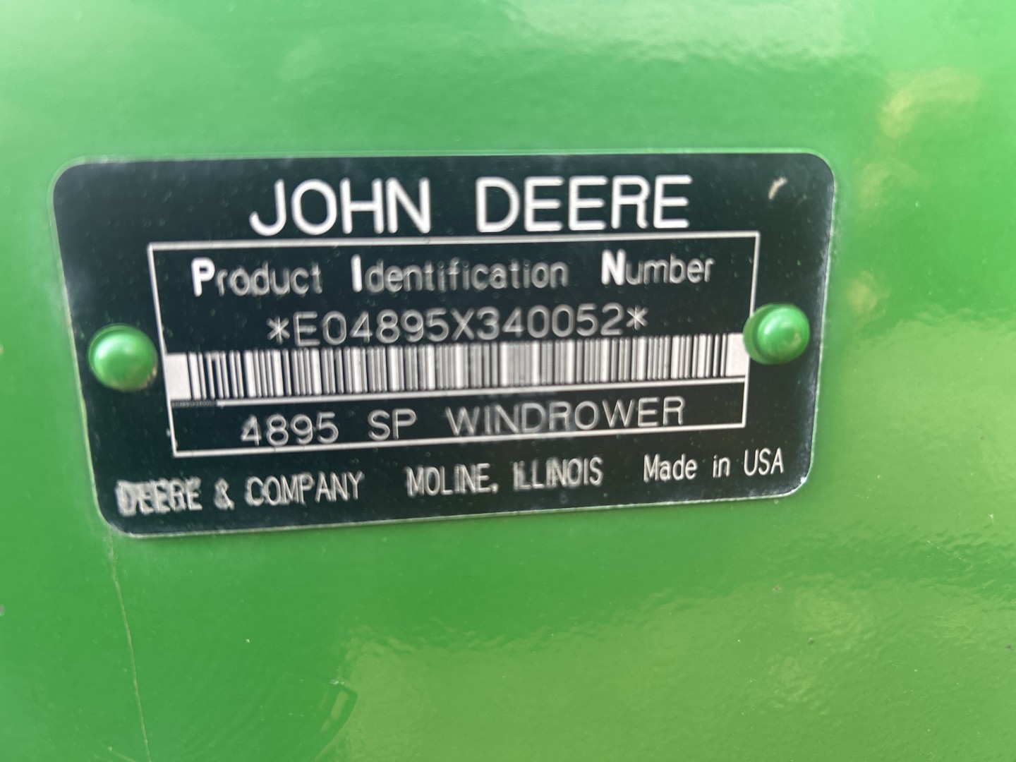 2008 John Deere 4895 Windrower
