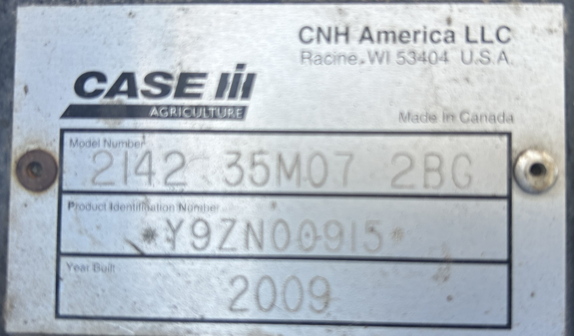 2009 Case IH 2142-35 Header Draper