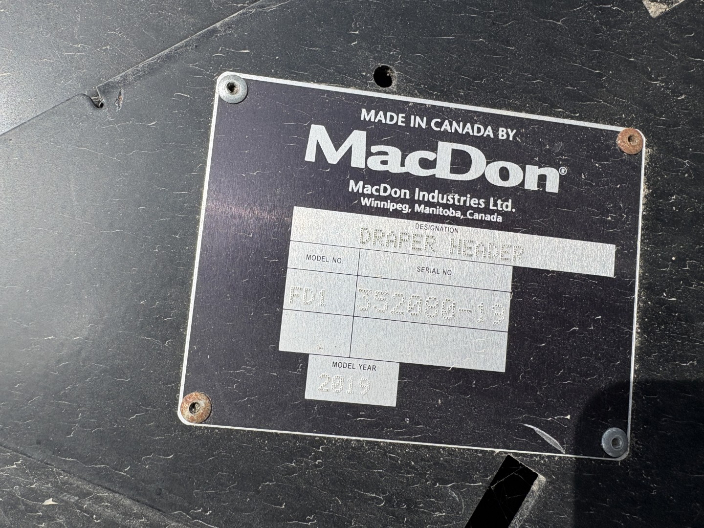 2019 MacDon FD140 Header Draper Flex