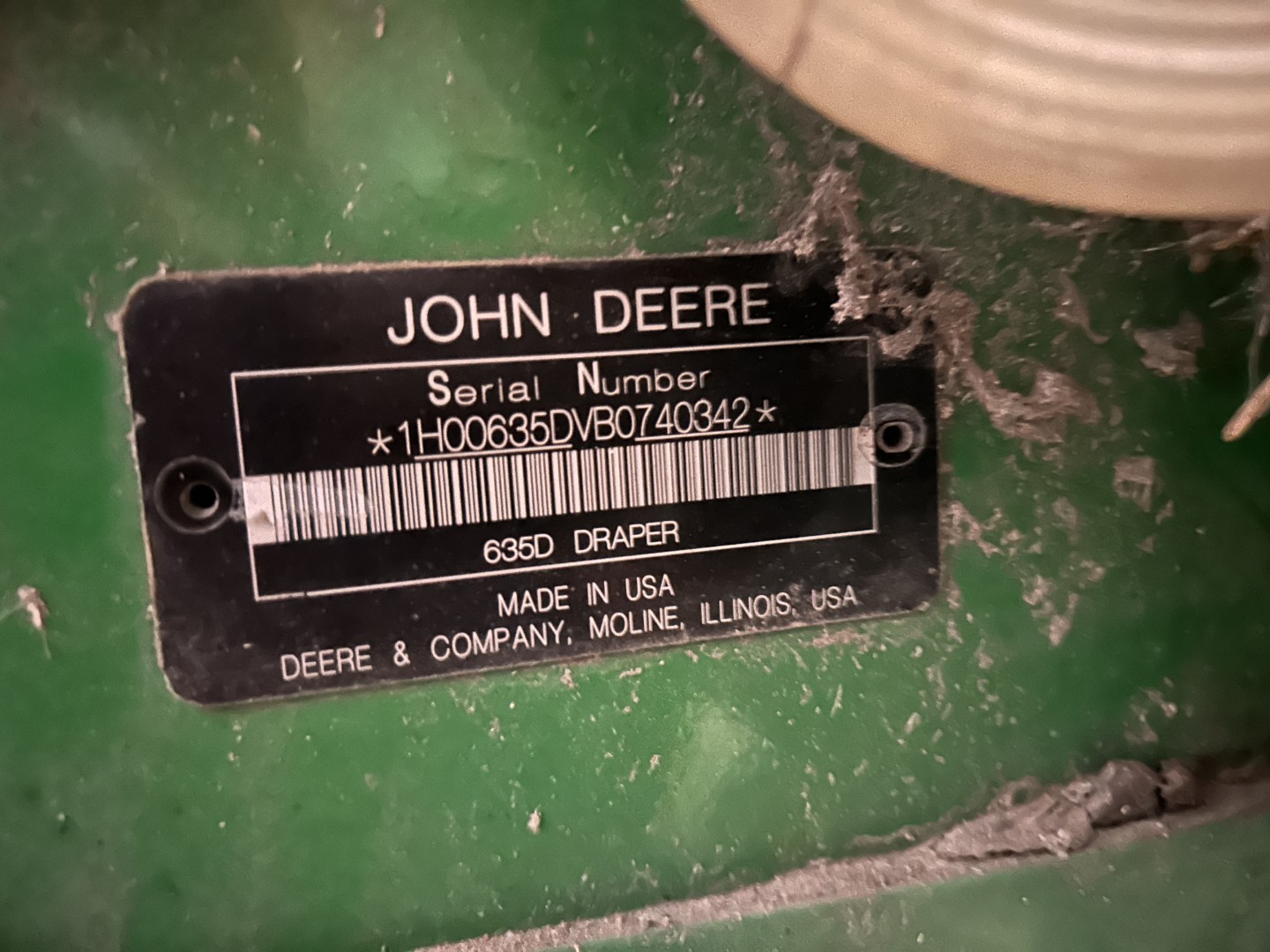 2011 John Deere 635D Header Draper