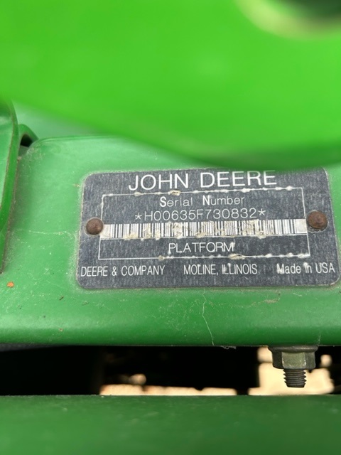 2011 John Deere 635F Header Combine