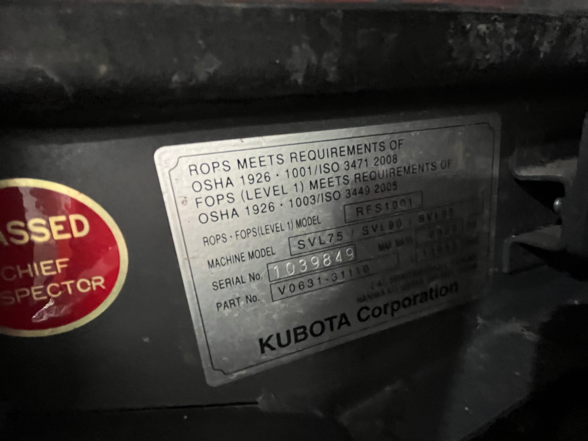 2019 Kubota SVL95-2S Skid Steer/Excavator