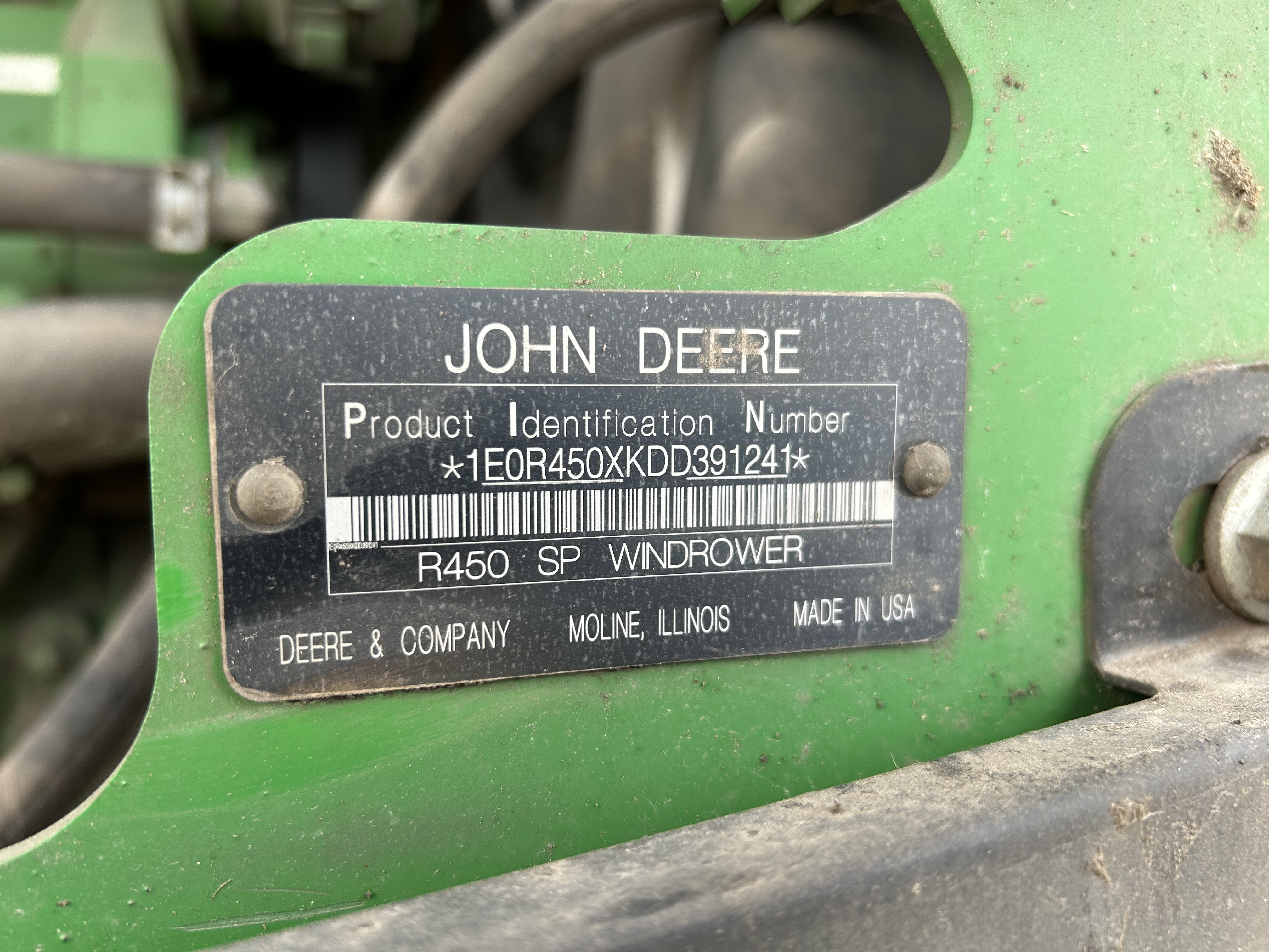 2013 John Deere R450 Windrower