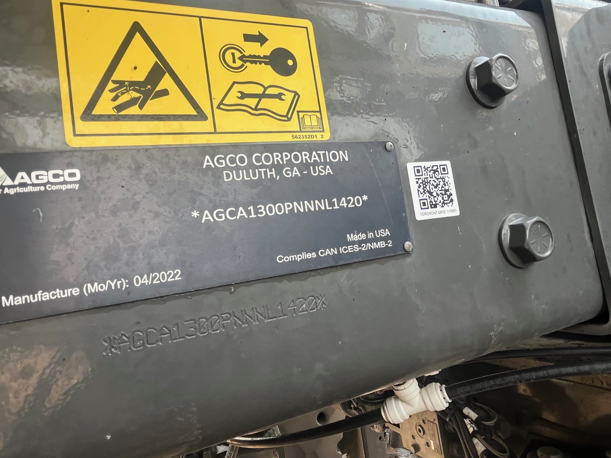 2022 RoGator RG1300C Sprayer/High Clearance