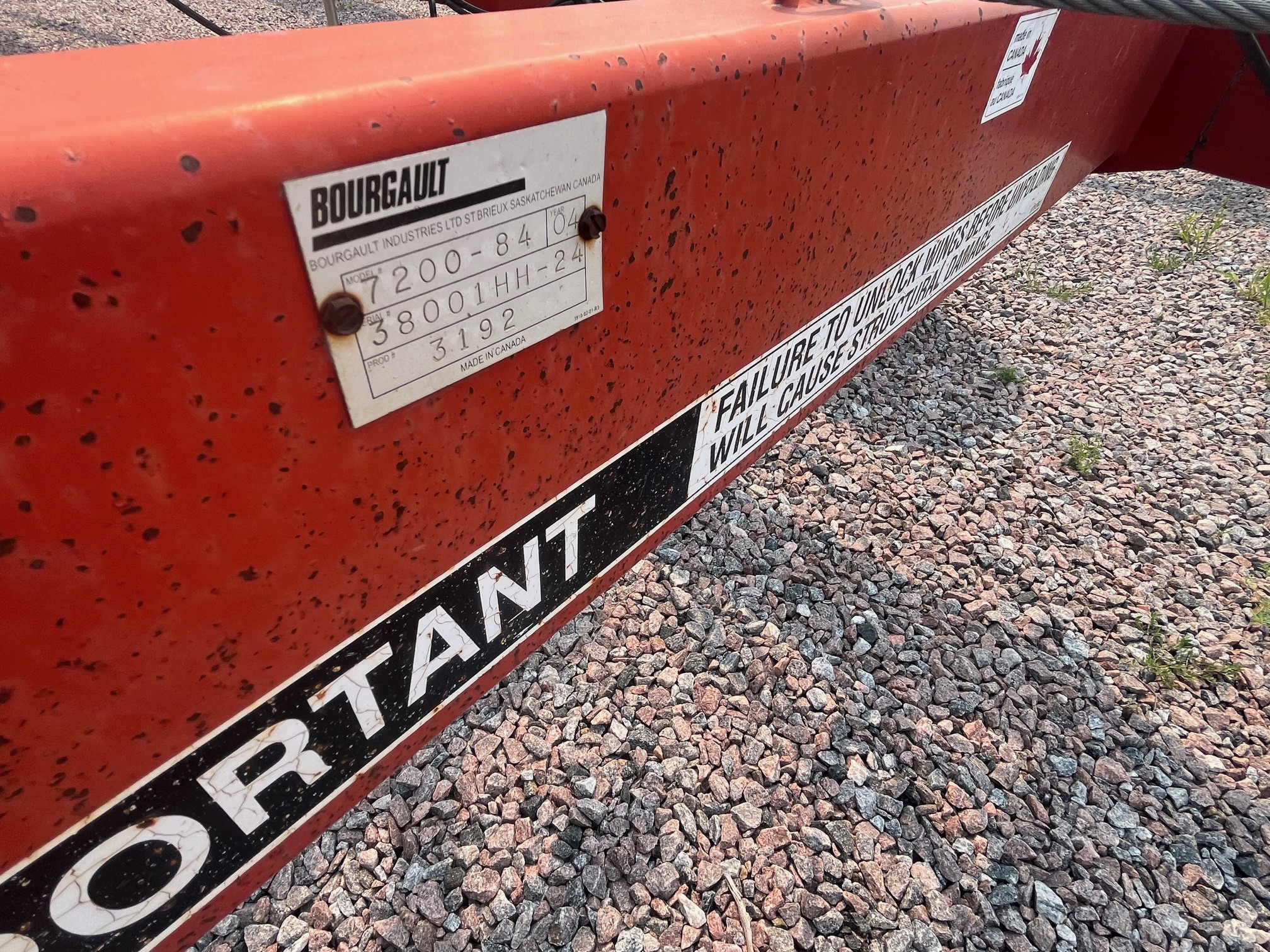 2004 Bourgault 7200 Harrow Heavy