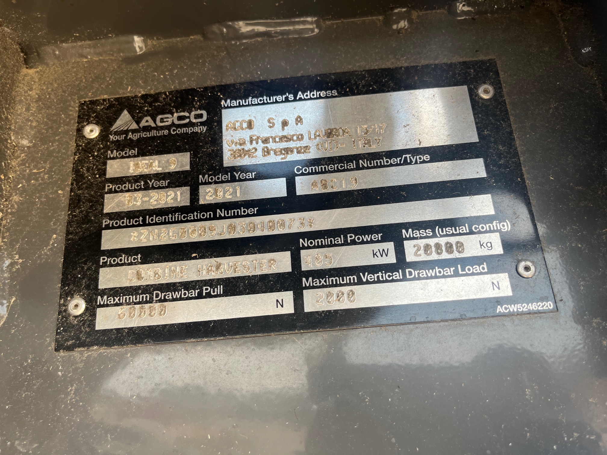 2021 Fendt FTC9 Combine