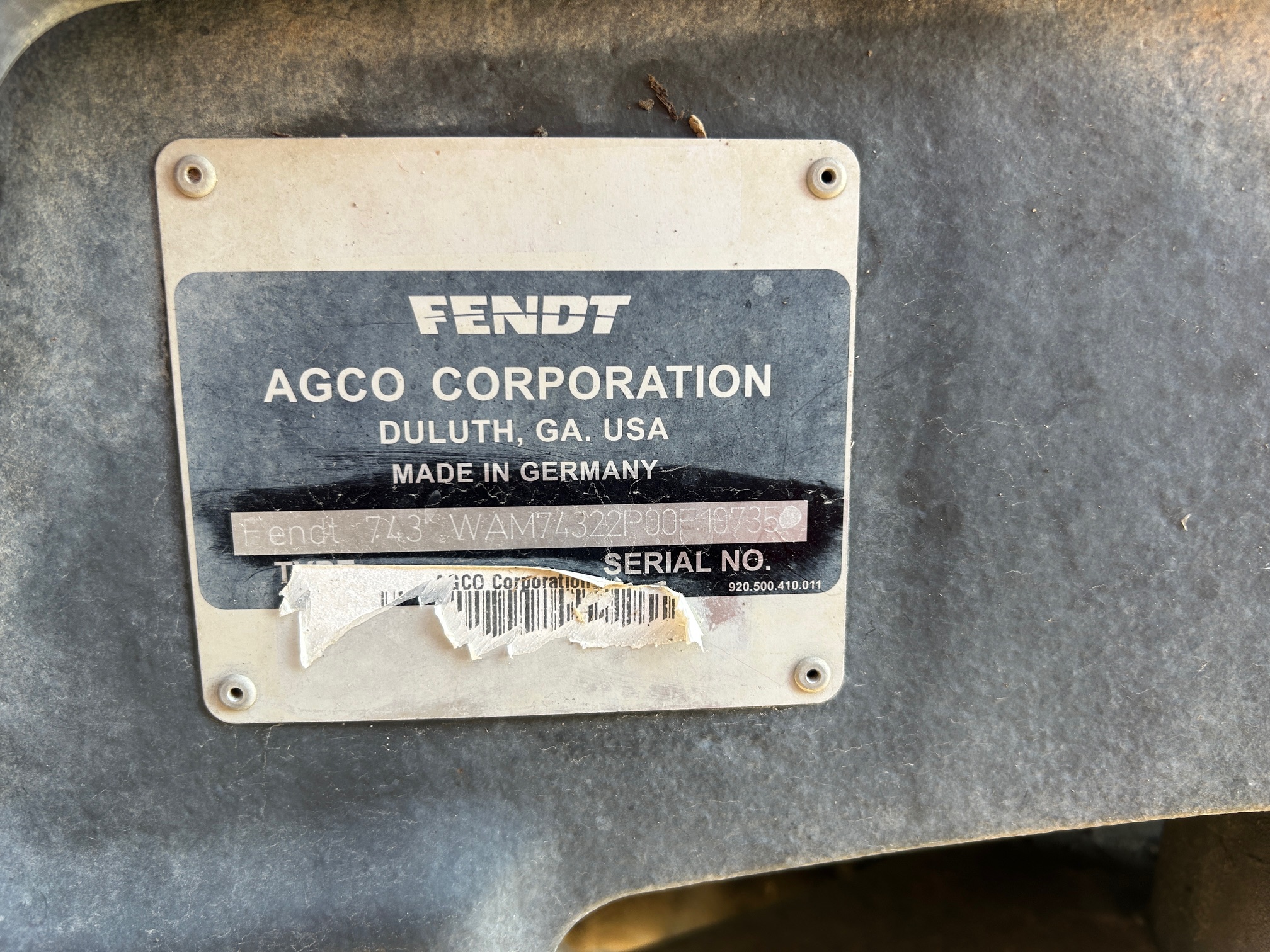 2019 Fendt 724S4 Tractor