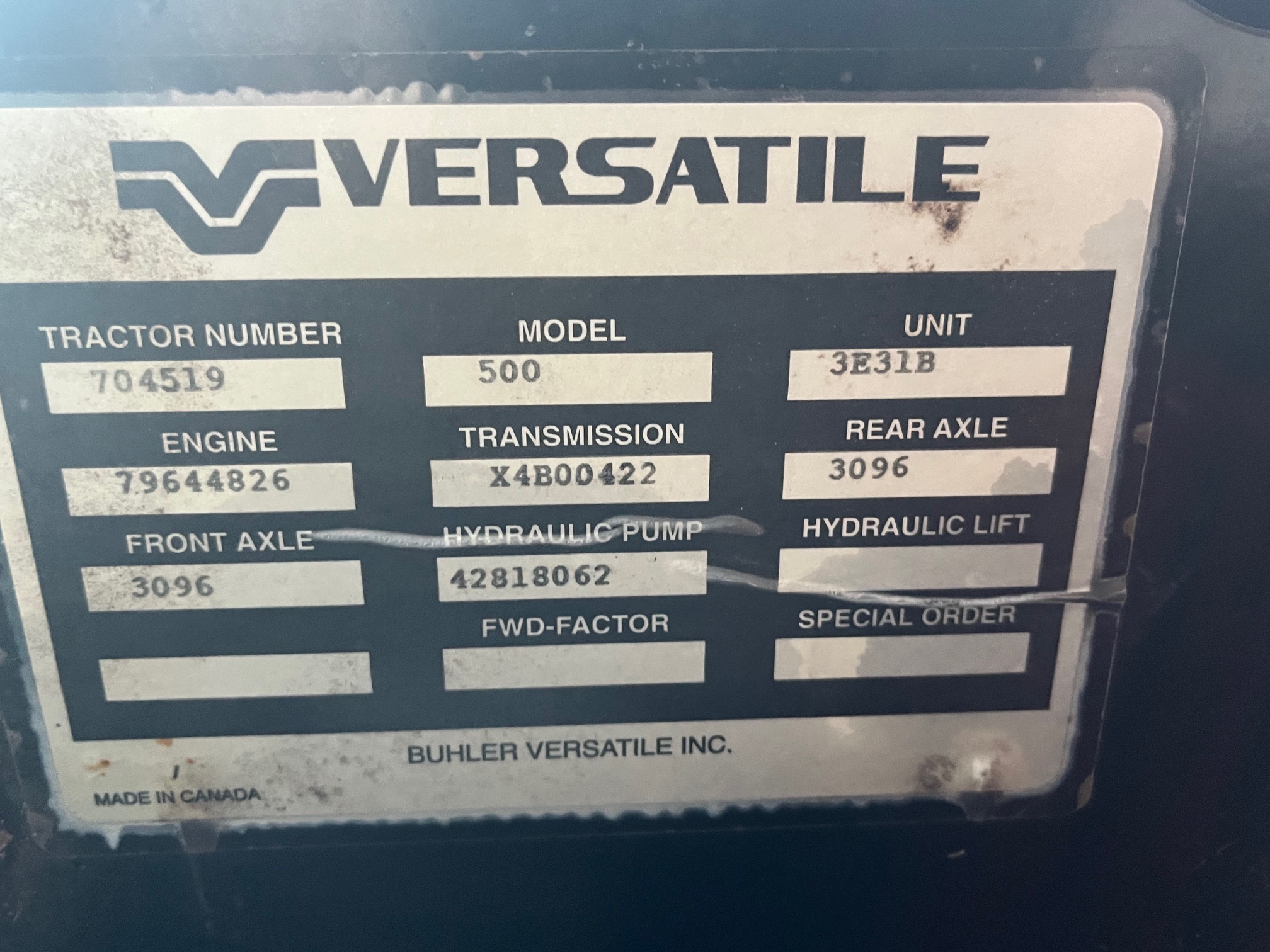 Versatile 500 Tractor