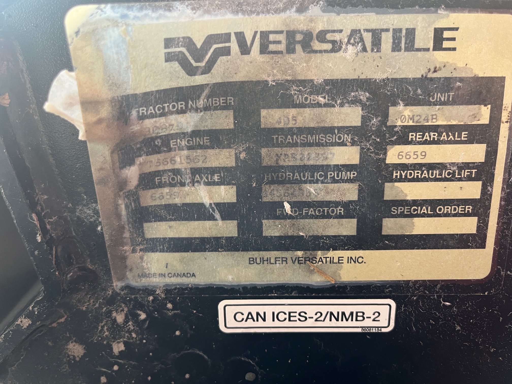 2011 Versatile 405 Tractor