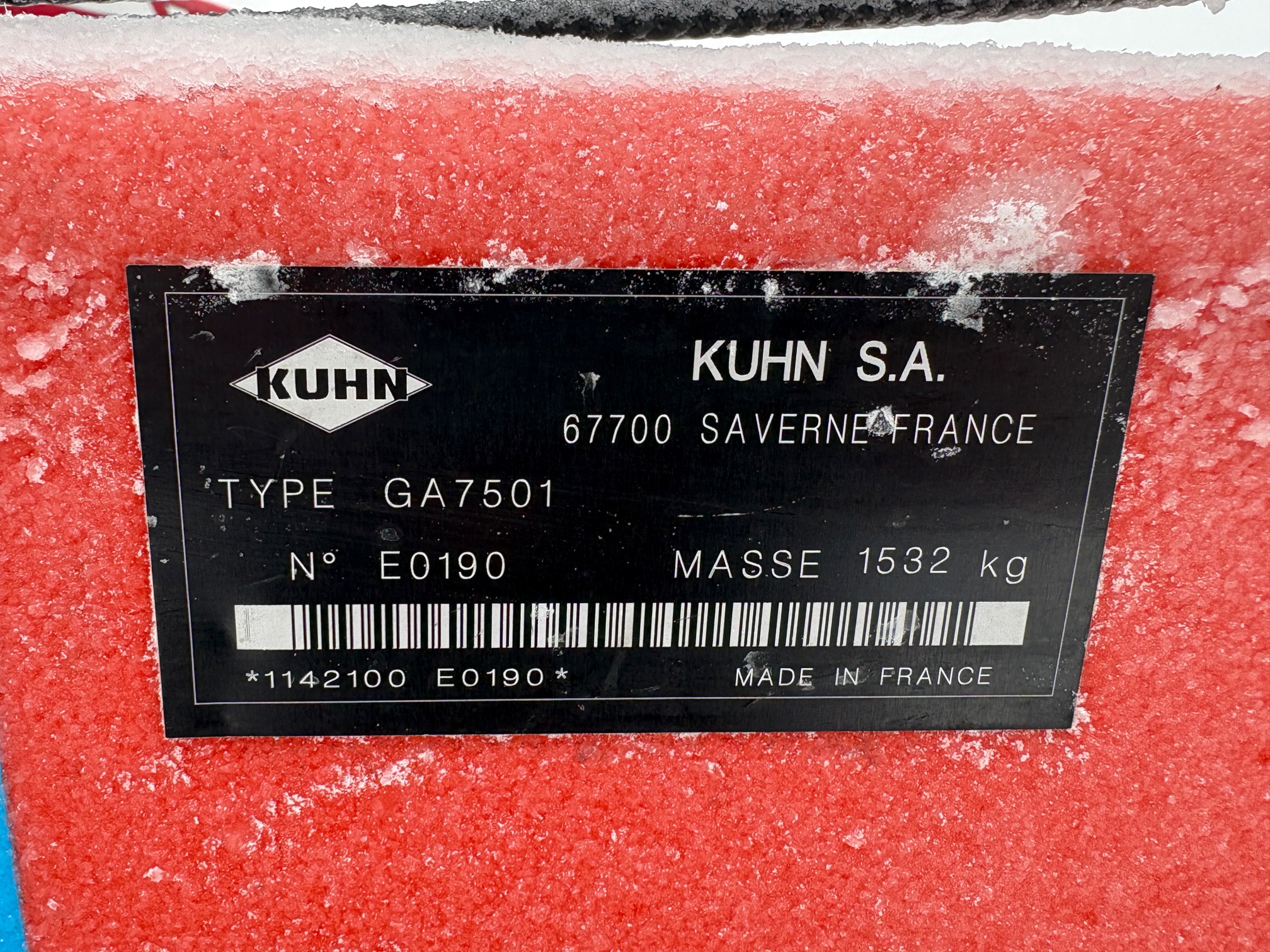 2018 Kuhn GA7501 Rake