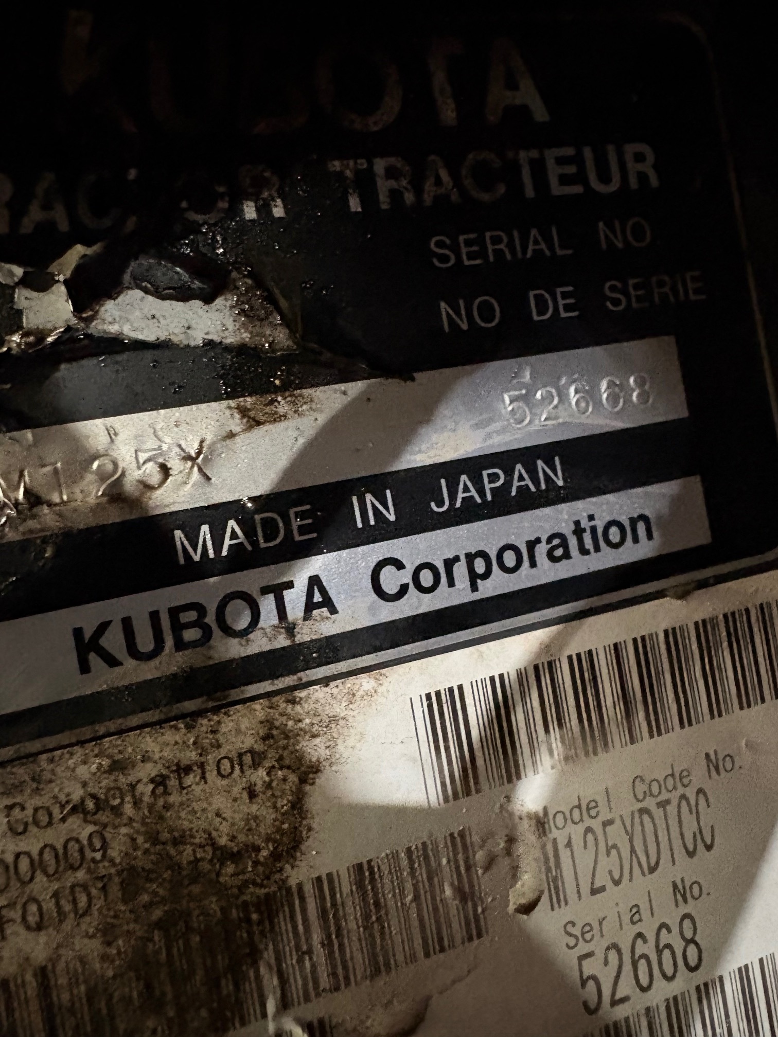 2008 Kubota M125 Tractor