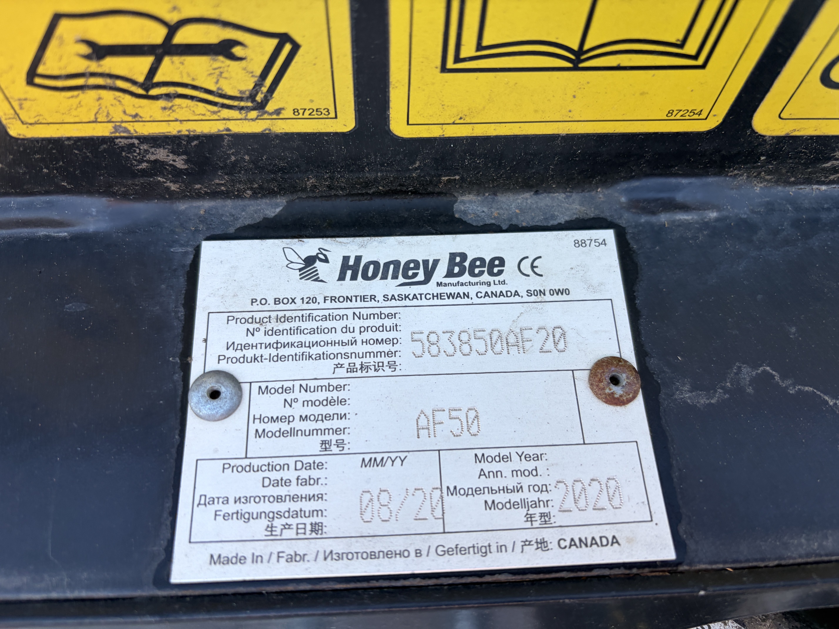 2020 Honey Bee AF50 Header Draper Flex