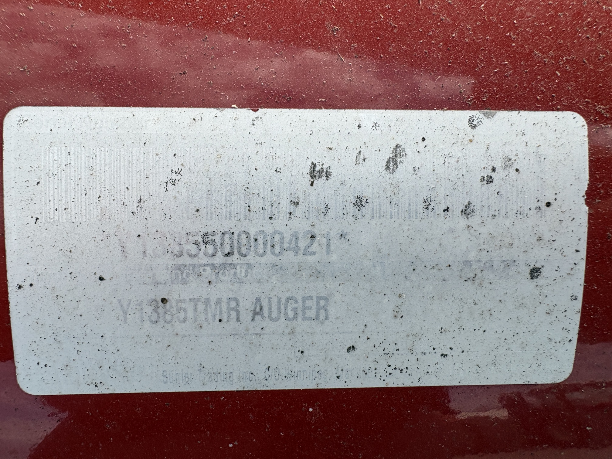 2021 Buhler Farm King 1395 Grain Auger