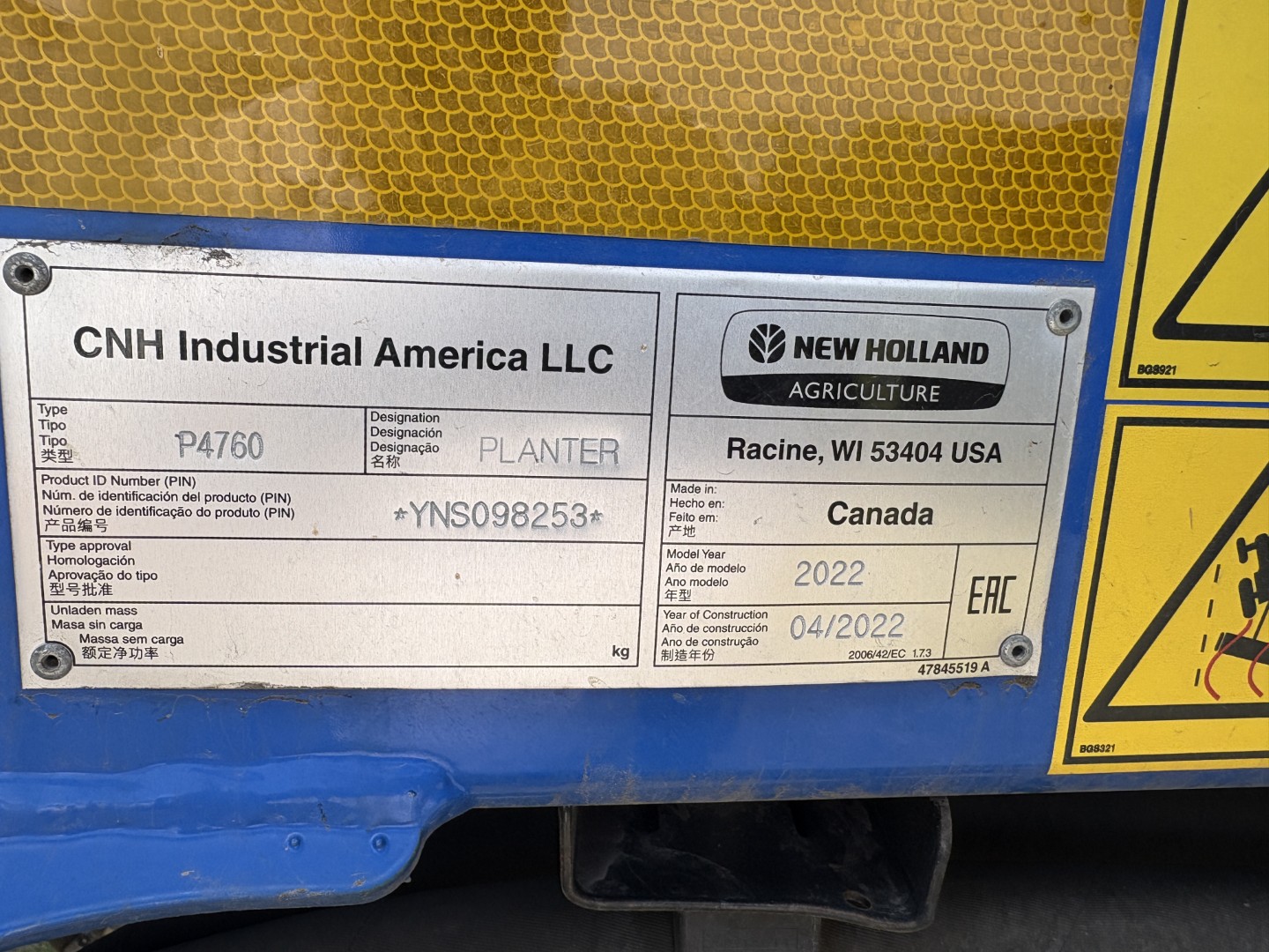 2019 New Holland P2082 Air Drill