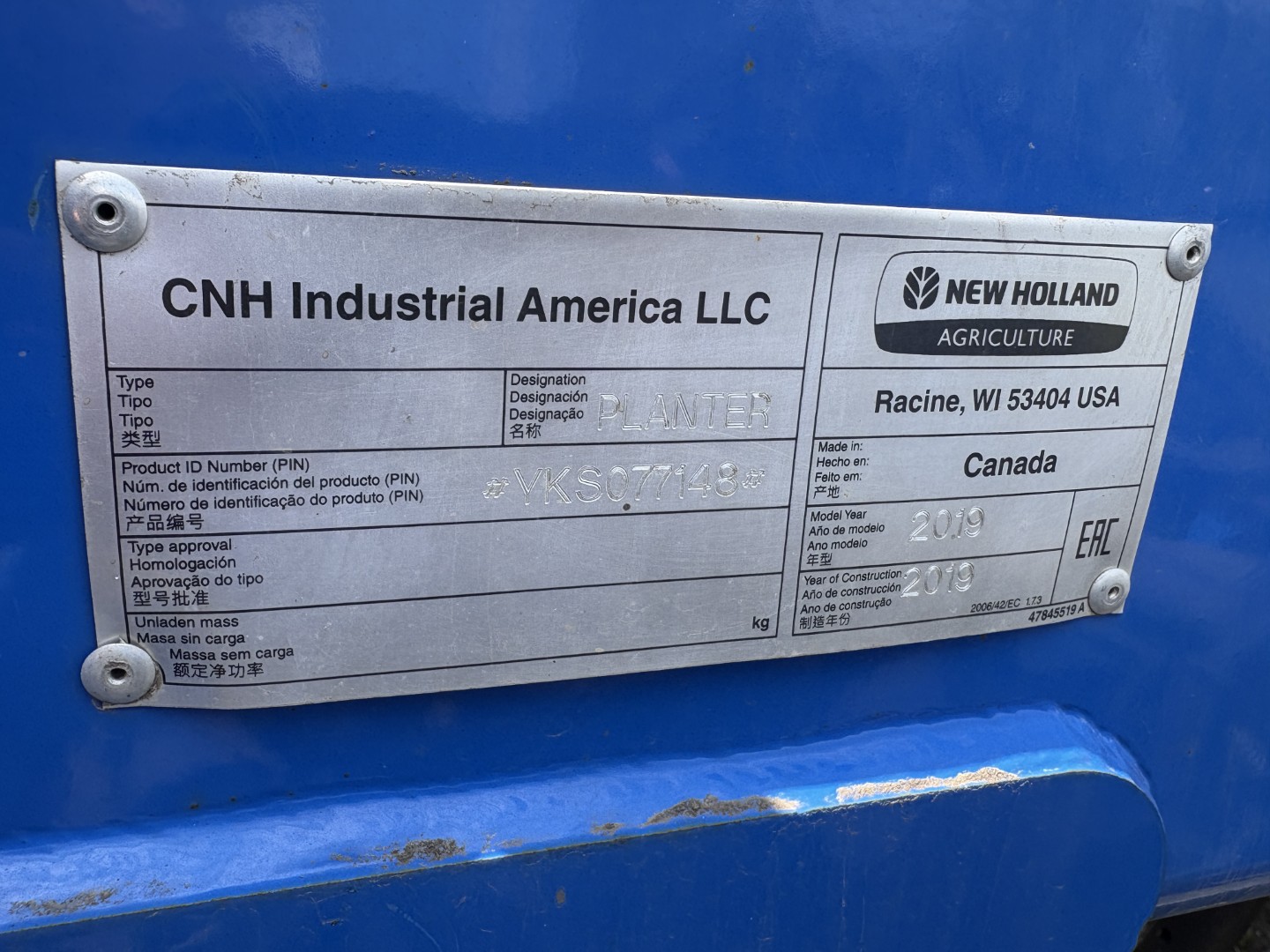 2019 New Holland P2082 Air Drill