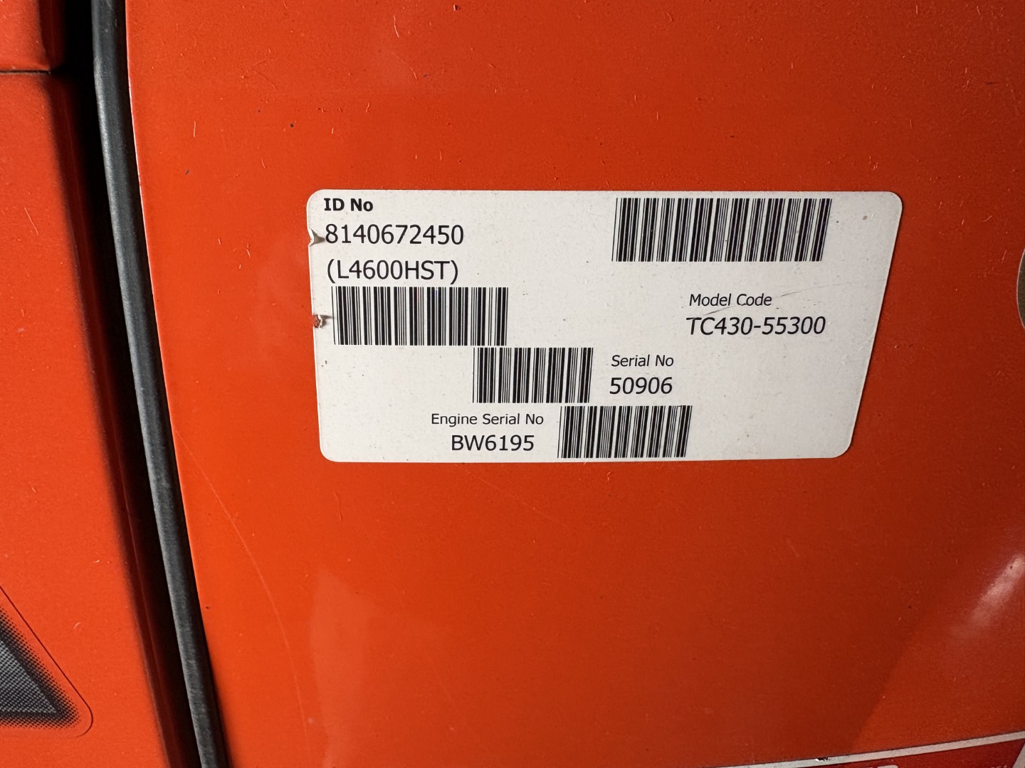 2012 Kubota L4600 Tractor Compact