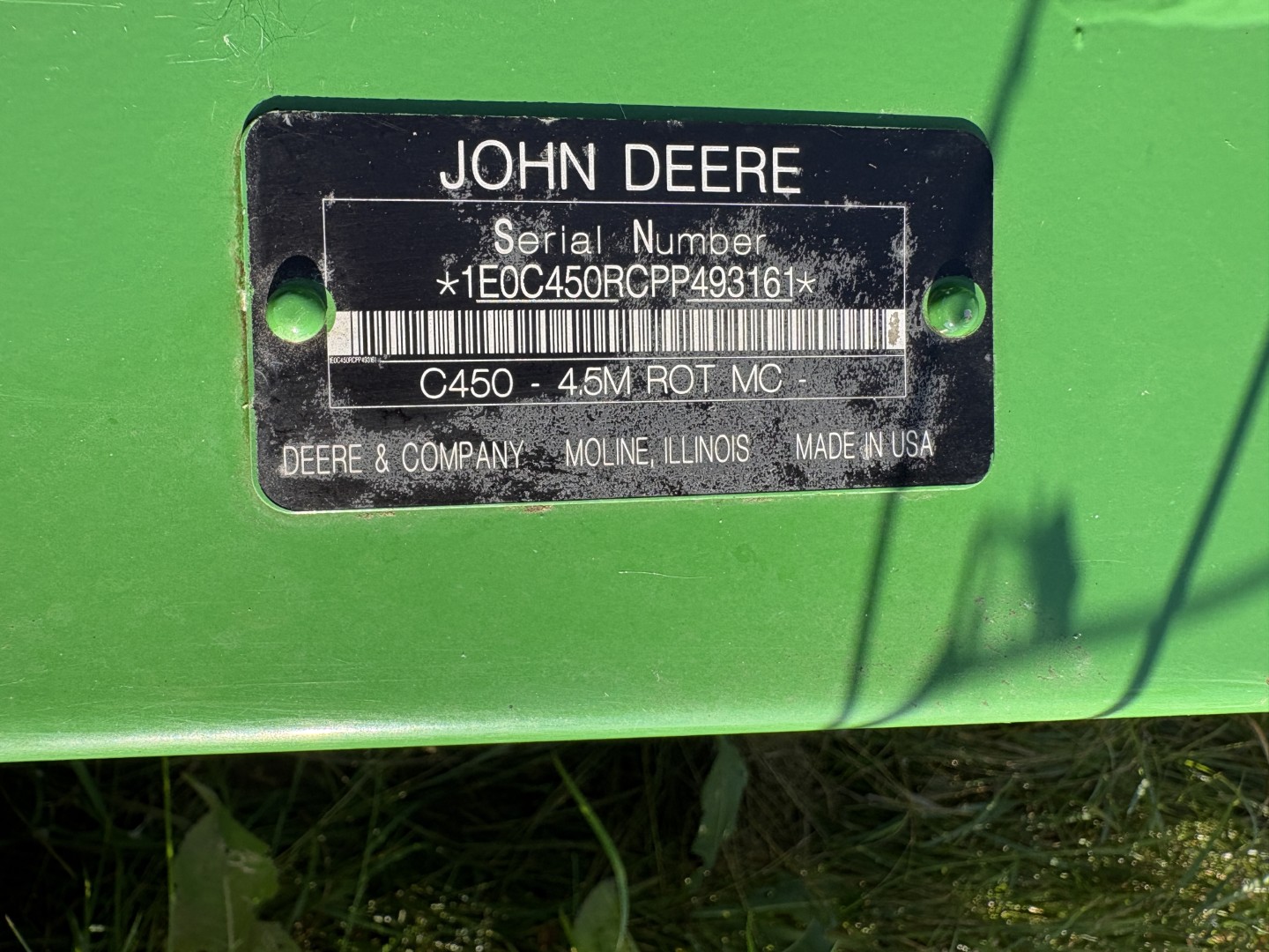 2023 John Deere C450 Mower Conditioner/Disc