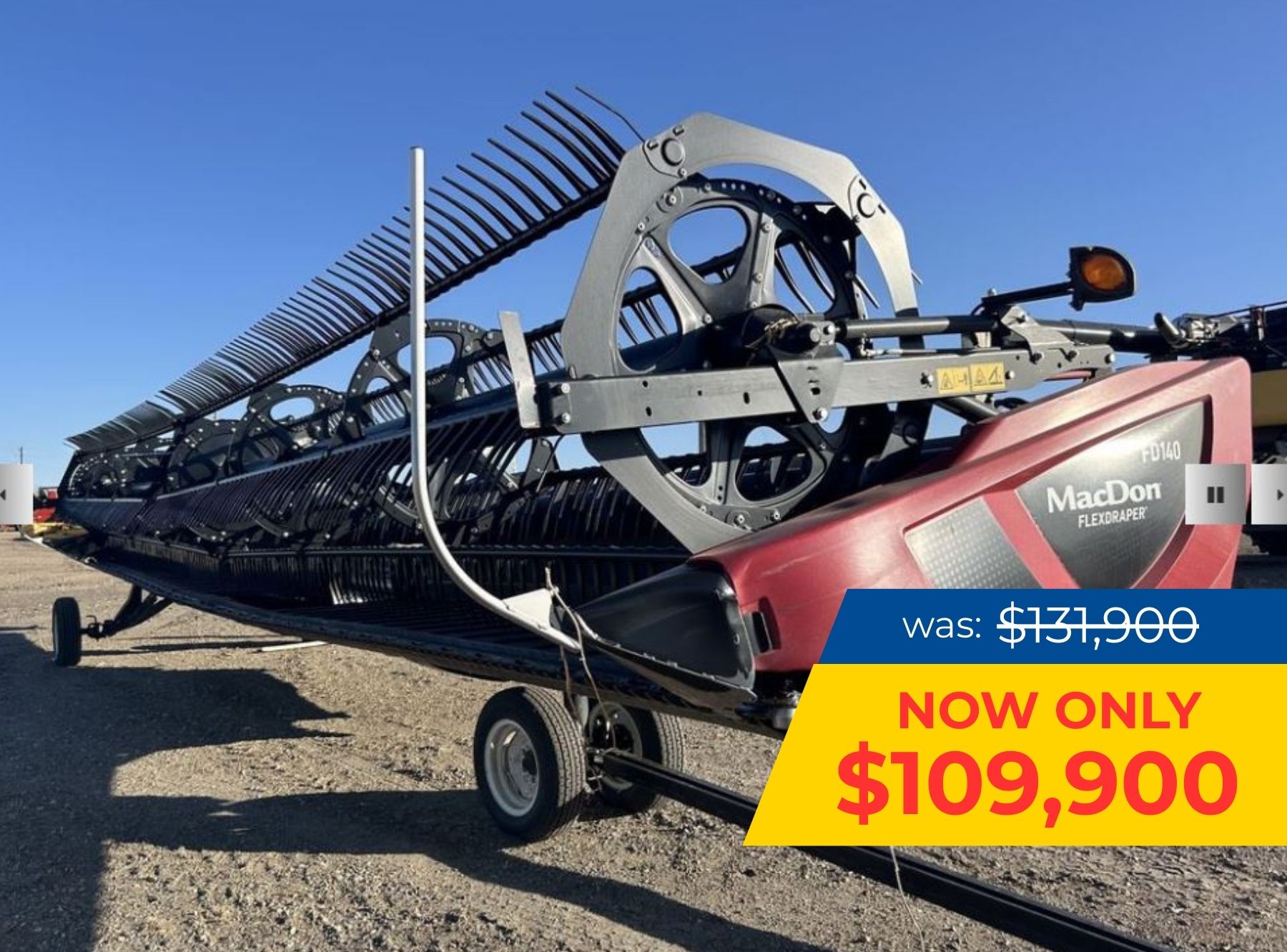 2021 MacDon FD140 Header Draper Flex