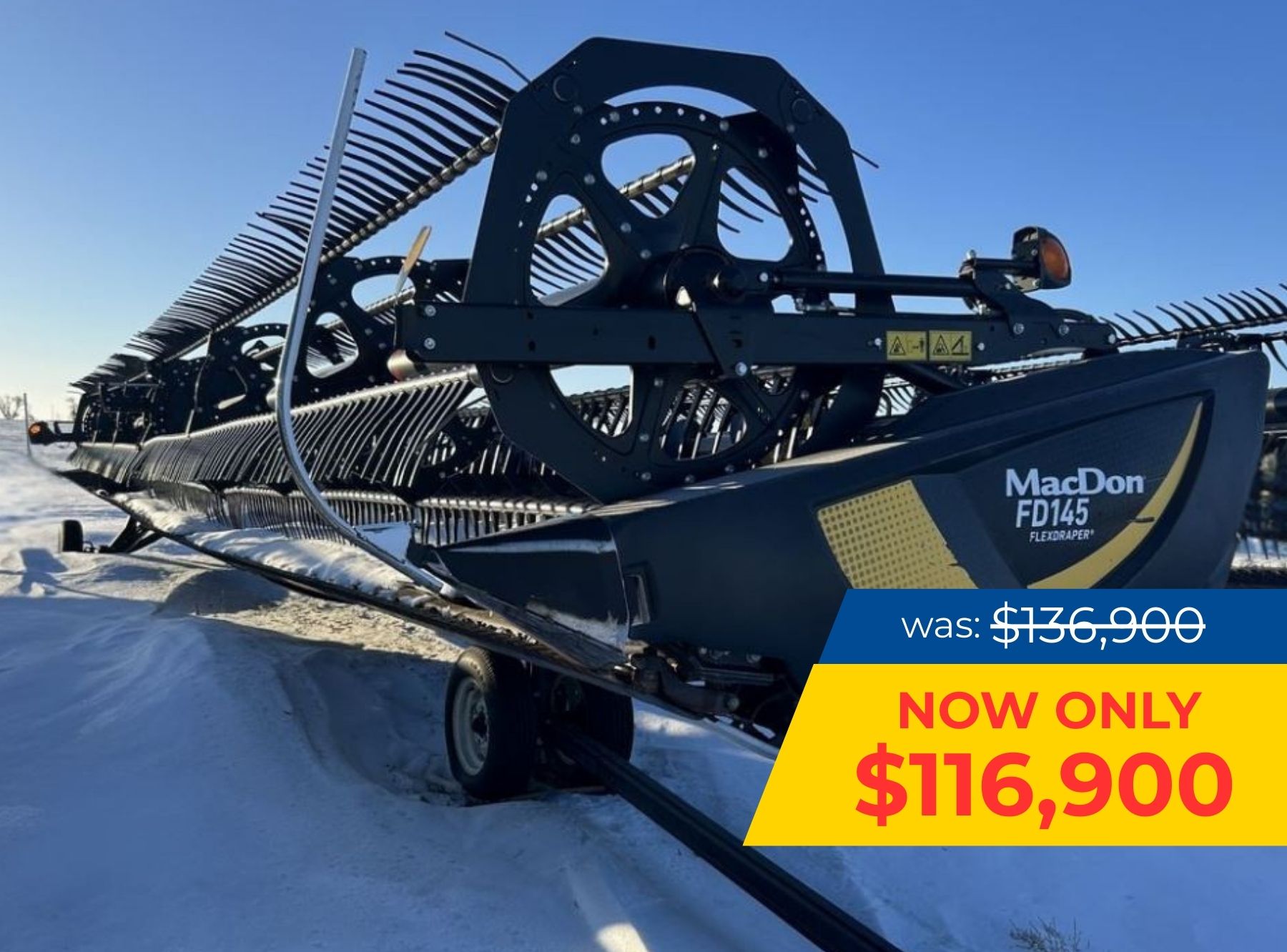 2021 MacDon FD145 Header Draper Flex