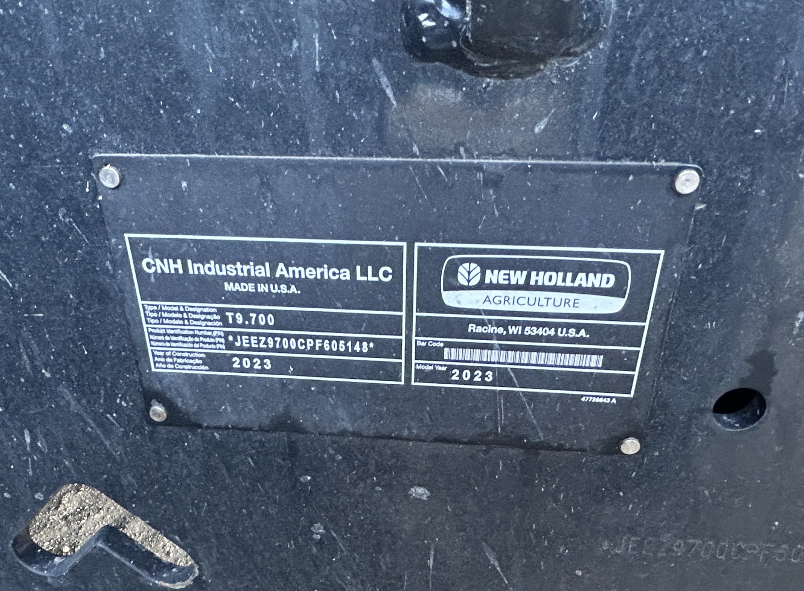 2023 New Holland T9.700 Tractor Rubber Track