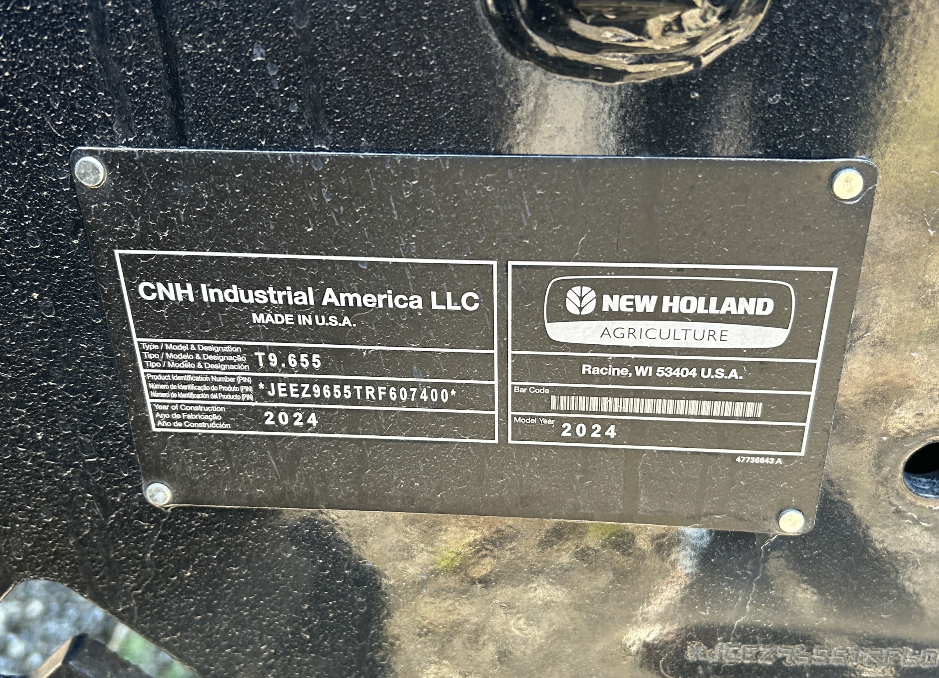 2024 New Holland T9.655 PLMI Tractor 4WD