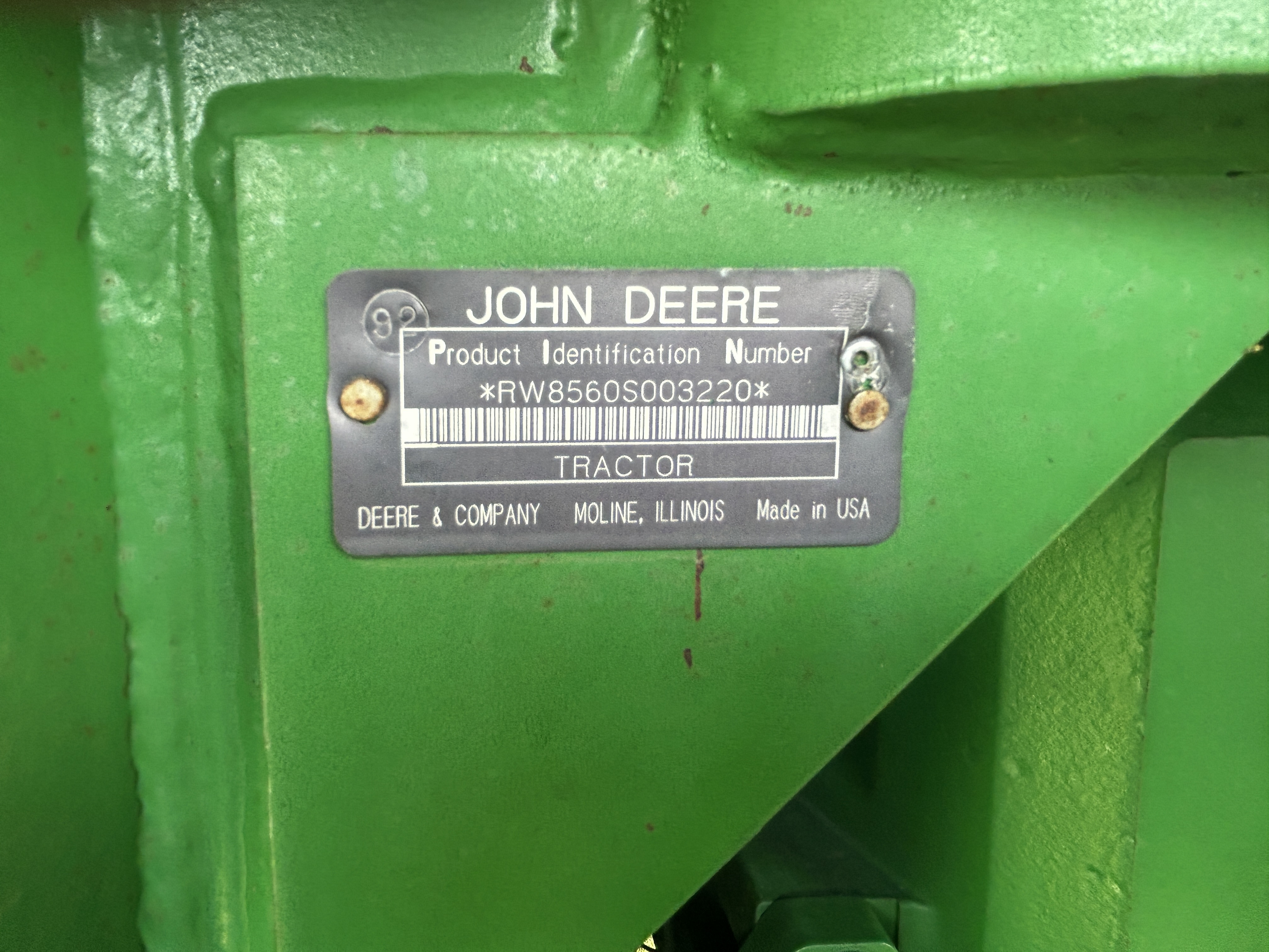 1992 John Deere 8560 Tractor 4WD
