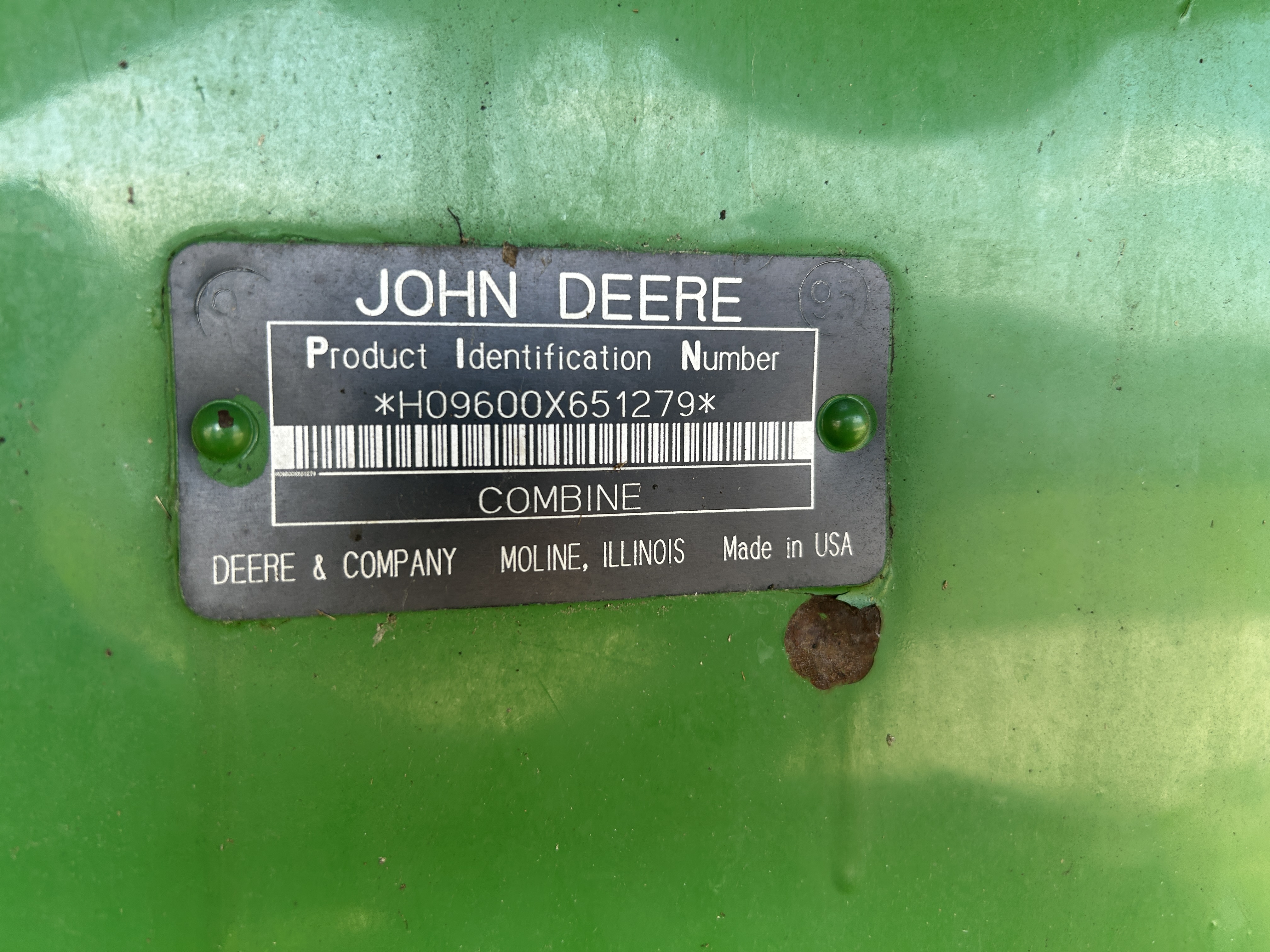 1993 John Deere 9600 Combine