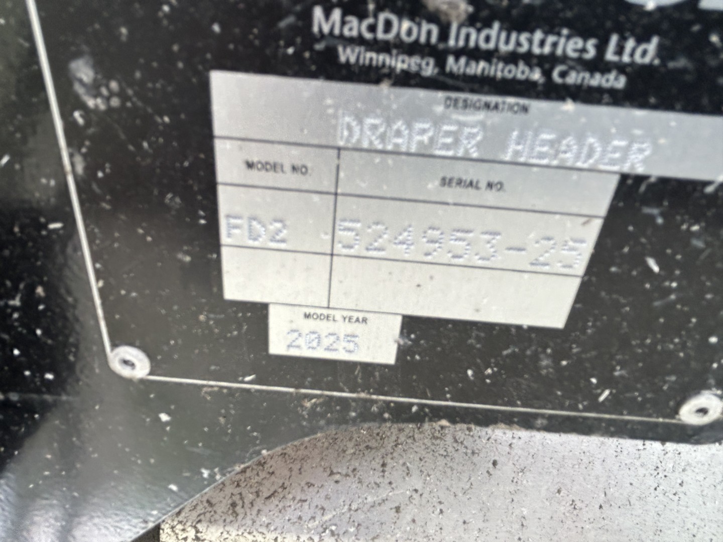 2025 MacDon FD240 Header Draper Flex