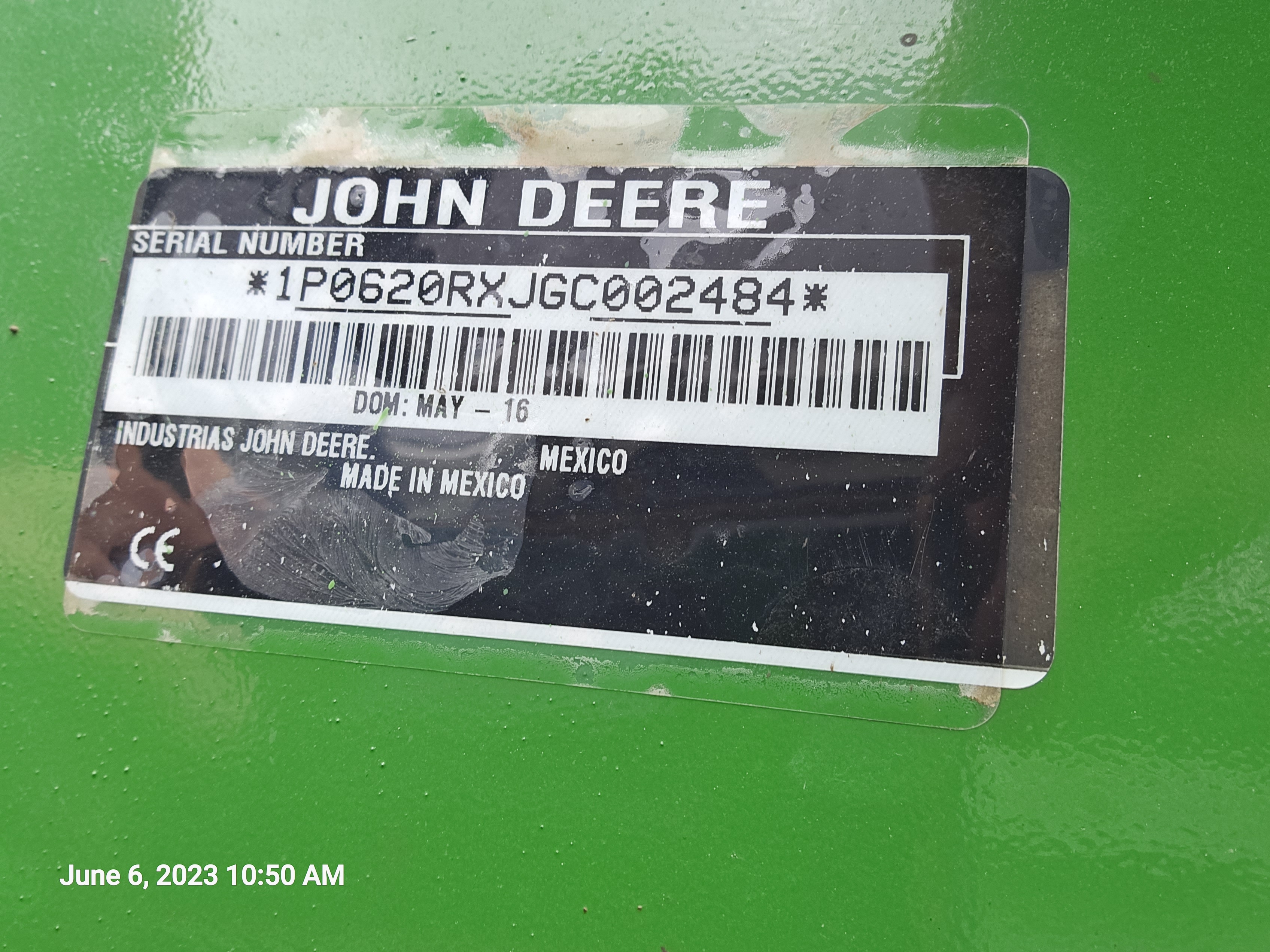 2017 John Deere 6110M Cab Tractor