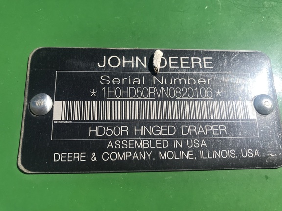 2022 John Deere HD50R Header Combine