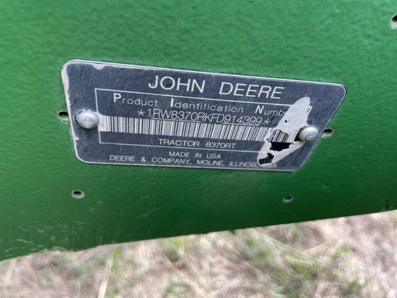 2015 John Deere 8370RT Tractor Rubber Track