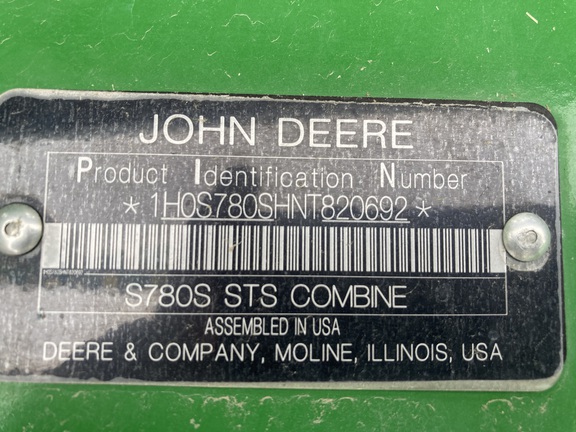 2022 John Deere S780 Combine