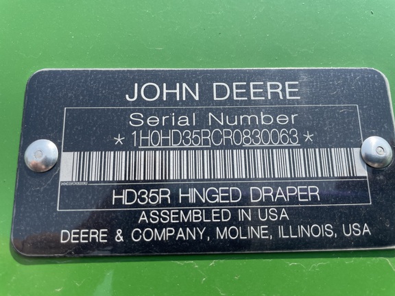 2024 John Deere HD35R Header Combine