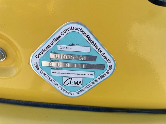 2017 Yanmar VIO35 Excavator Mini