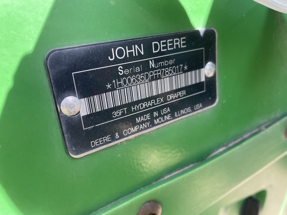 2016 John Deere 635D Header Combine