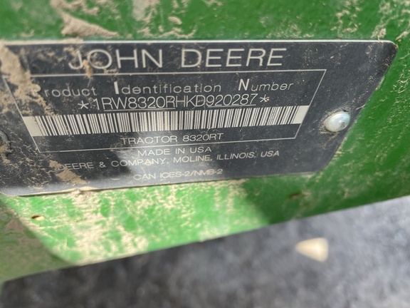 2019 John Deere 8320RT Tractor Rubber Track