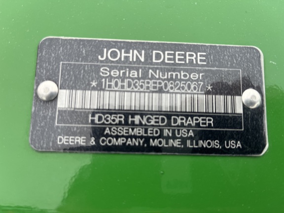 2023 John Deere HD35R Header Combine