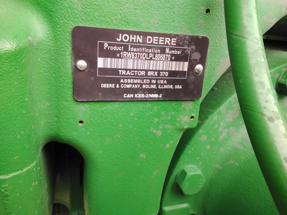 2023 John Deere 8RX 370 Tractor Rubber Track