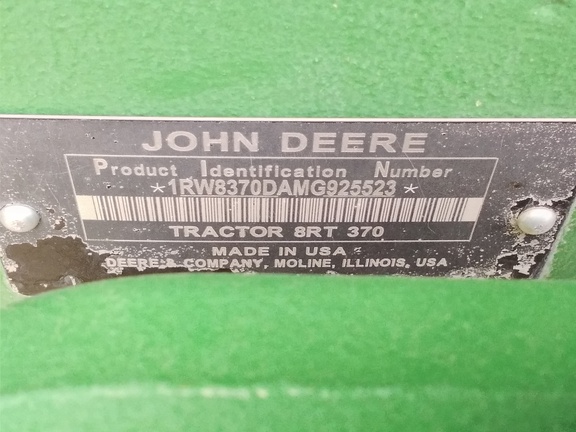 2021 John Deere 8RT 370 Tractor Rubber Track