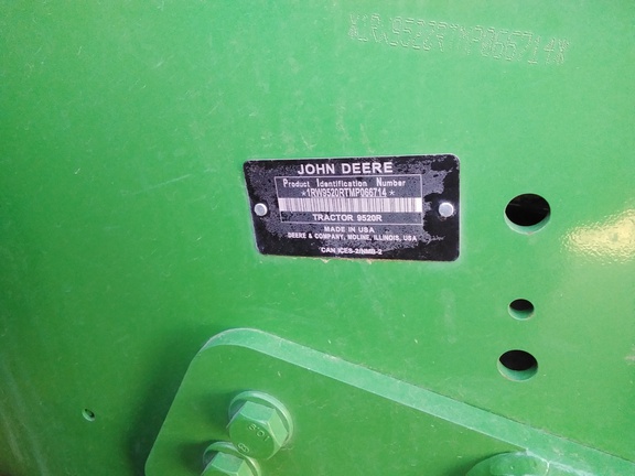 2021 John Deere 9520R Tractor 4WD