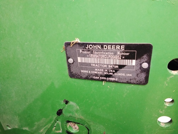 2020 John Deere 9470R Tractor 4WD