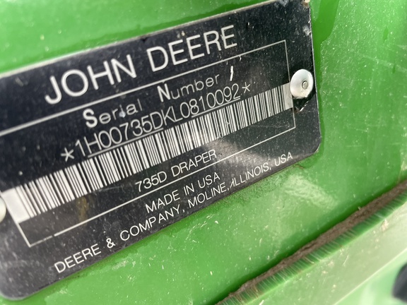 2020 John Deere 735D Header Combine