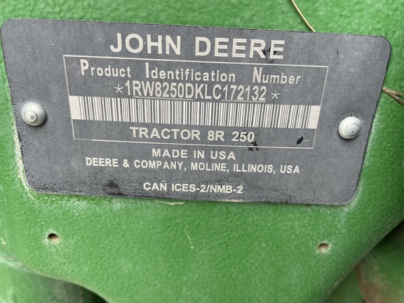 2020 John Deere 8R 250 Tractor