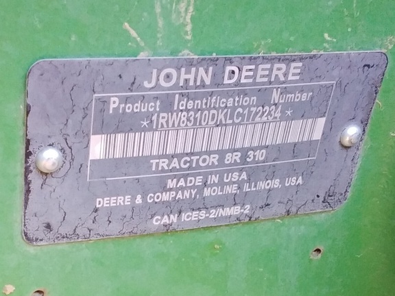 2020 John Deere 8R 310 Tractor