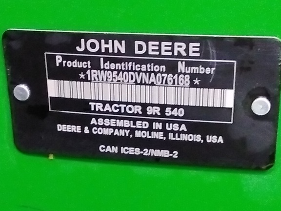 2022 John Deere 9R 540 Tractor 4WD