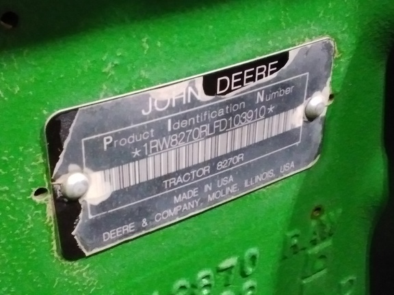 2015 John Deere 8270R Tractor